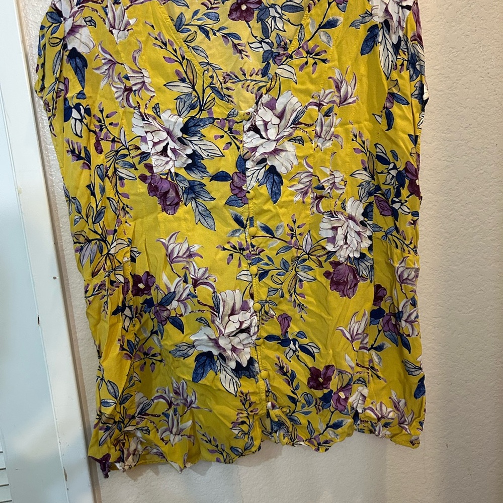Floral Yellow Blouse
